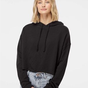 Urban Planet U2B - Women's Black Cropped Hoodie Sweatshirt